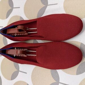 Rothy’s Burgundy Red Knit Slip-On Loafers